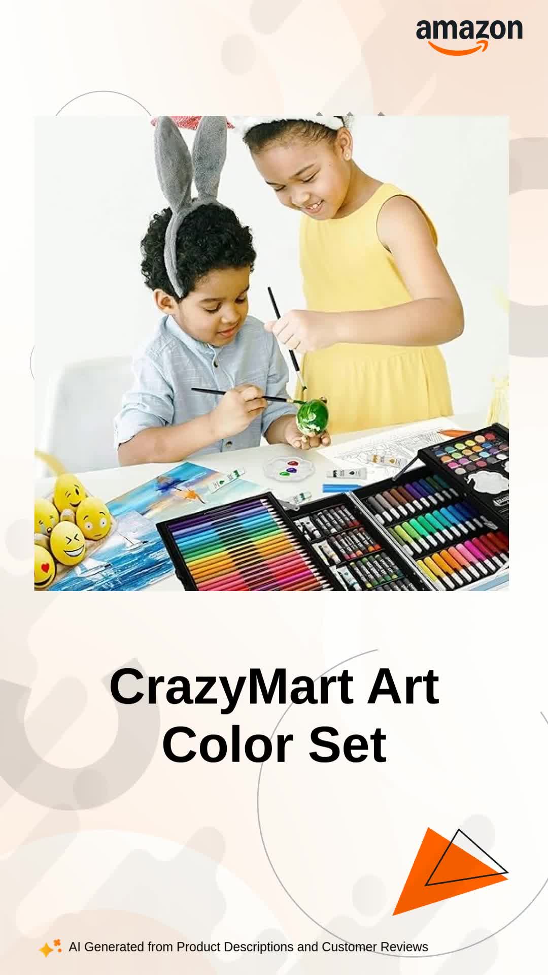 CrazyMart Art and Color Set Box, 145 Deluxe Aluminium Art Case